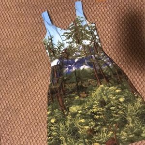 Forestscape vintage dress